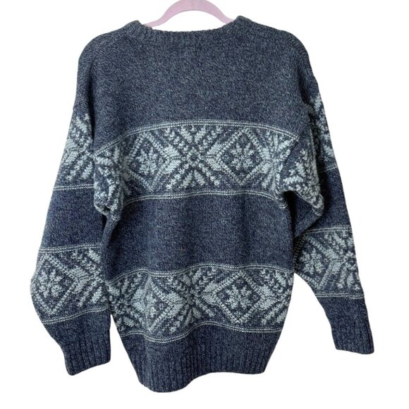 Vintage BHS Menswear Wool Nordic Style Sweater Made In Scotland Oversized Size S - Picture 2 of 6